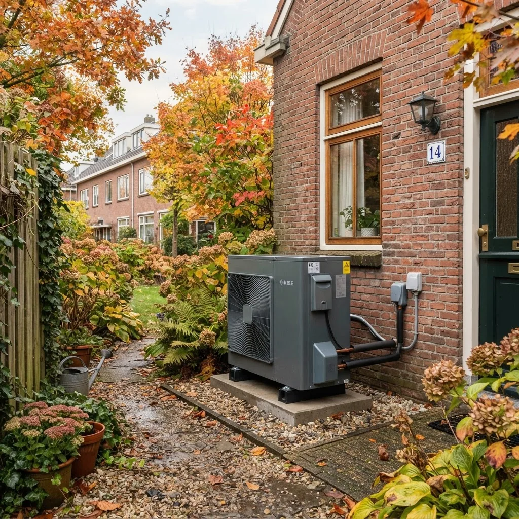 Warmtepomp-binnenunit in een oudere woning