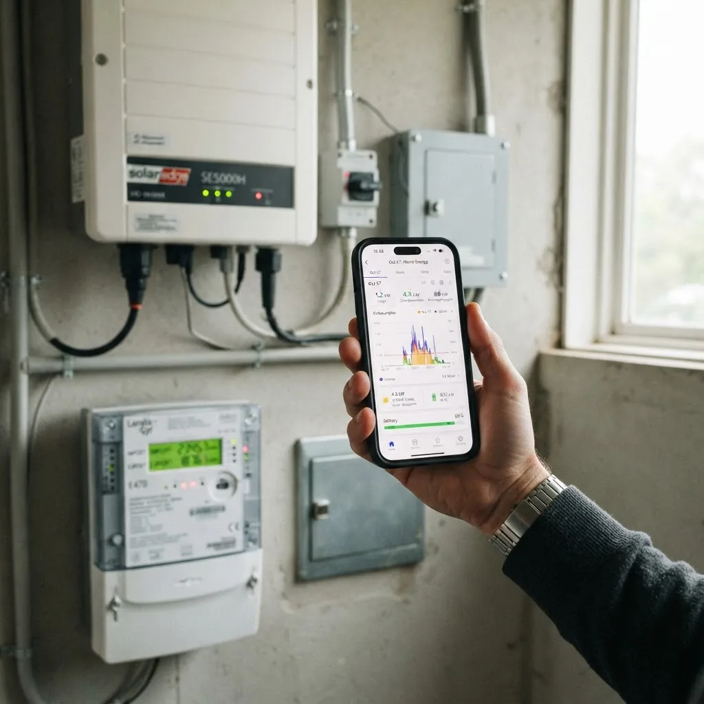 Slimme meter die teruglevering van zonnestroom registreert