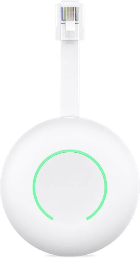 HomeWizard P1-meter op de P1-poort van een slimme meter